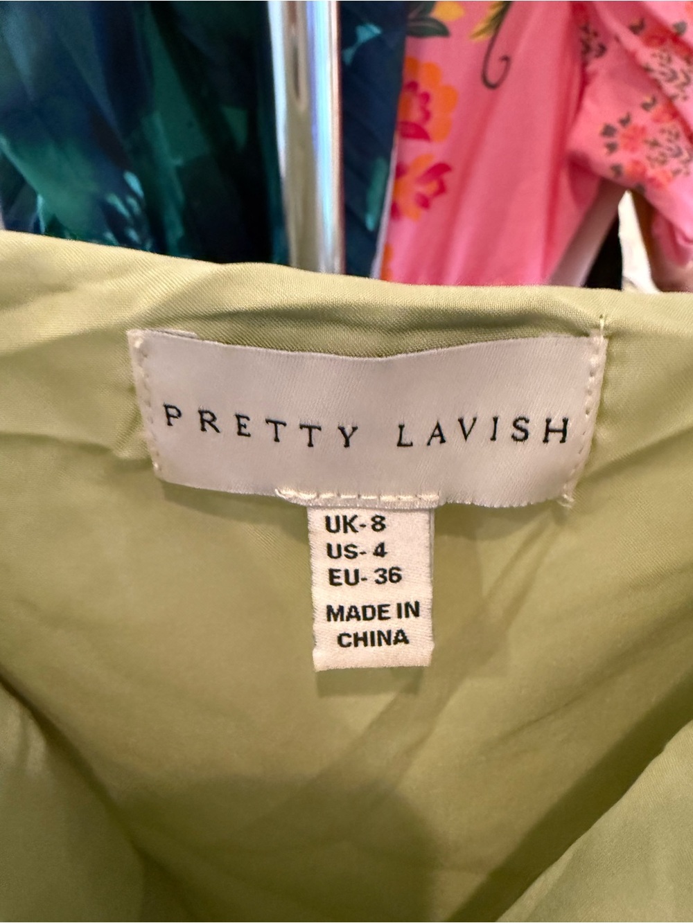 Light Green Ruffle Slip Dress - Picture 3 of 3